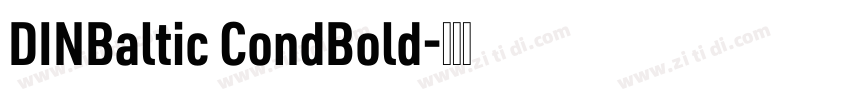 DINBaltic CondBold字体转换